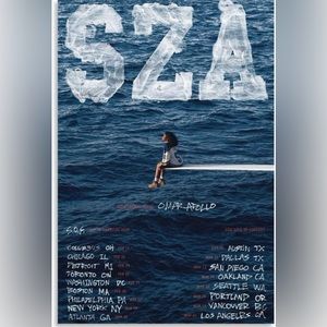 Sza Poster Pop Diva Music Album Sos Poster Canvas Painting Wall Art  12x18inch